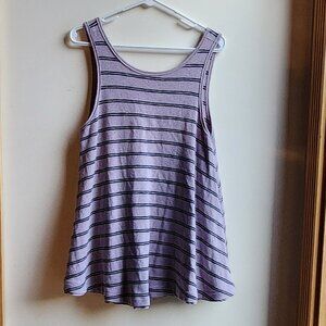 Free People Purple Striped Tank Top
